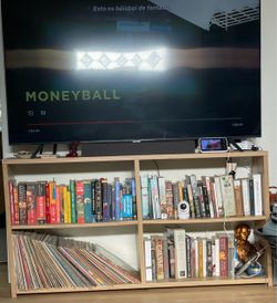 Sand colored Bookshelf / tv stand