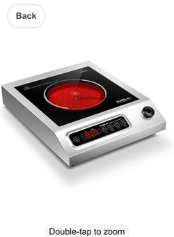 Portable Electric Stove,Professional-Grade 1800W Electric Hot Plate Single Burner Electric Cooktop, Radiant Ceramic Infrared, Timer, Safety Lock, 9 Po