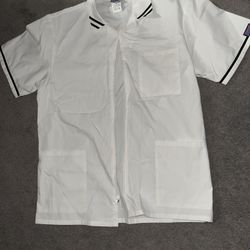 Men’s Cut White  Graduation Scrubs