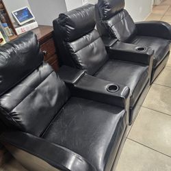 3 Recliners With Cupholders
