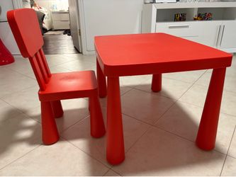 IKEA MAMMUT TABLE AND CHAIR