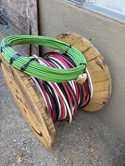 Electrical Wire Spool with 250’ each of Red, Black, White Wire plus 250’ of ground