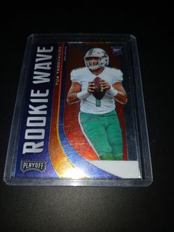 Tua Tagovailoa Playoff Rookie Wave RC Football Card