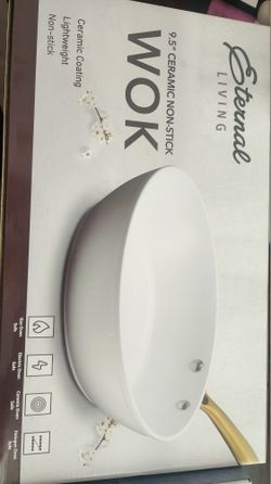 Eternal Living 9.5" Ceramic Non-Stick Wok