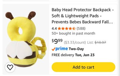 Baby walking protector