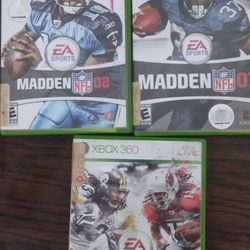 Lot Of 3 Xbox 360 Football Games