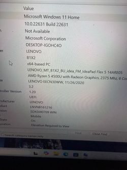 Lenovo Ideapad flex 5 14are05 2in1 touchscreen