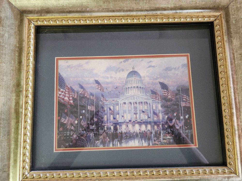 Thomas Kinkade Flags Over The Capitol