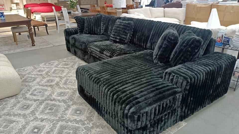 Double Chaise , Corduroy, Sofas , Sectionals , Same Day Delivery 🚚 