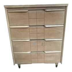 Mid Century Modern 4-Drawer Tall Dresser Chest of Drawers