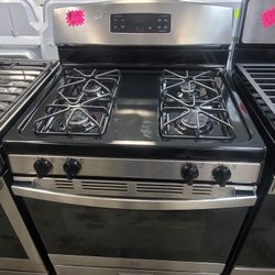 GE 30" Wide Apartment Size Stainless Steel Gas Stove Range Estufa 