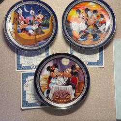 Disney Mickeys Moonlight Plates Set Of 3