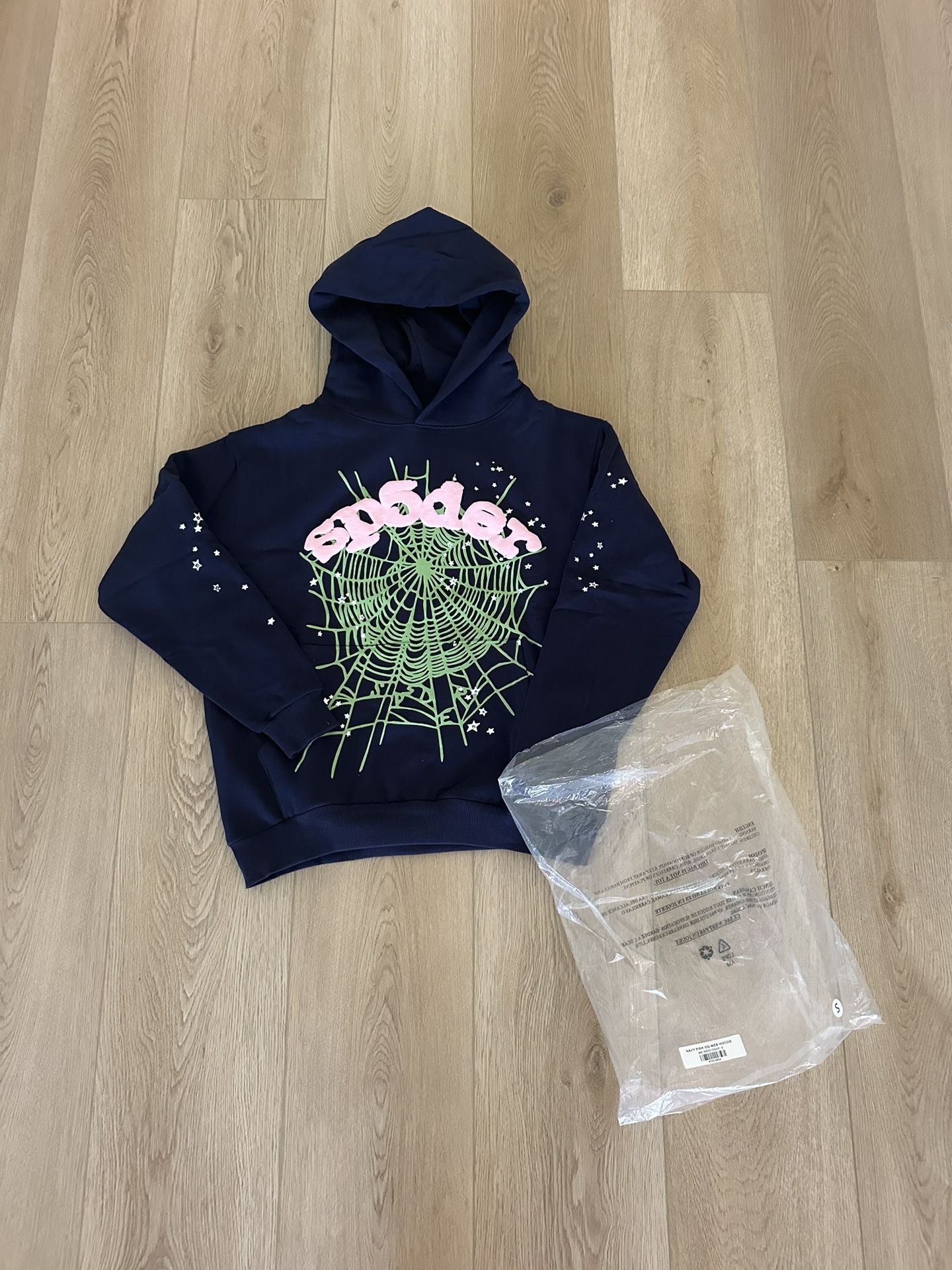 Navy Pink Sp5der Hoodie
