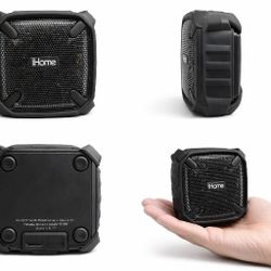 iHome Portable Bluetooth Speaker Waterproof Wireless Outdoor Mini Speaker Black