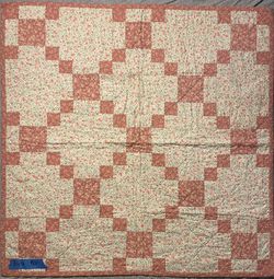 Pink, Floral Baby Quilt