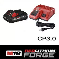 Milwaukee M18 18-Volt Lithium-Ion HIGH OUTPUT Starter Kit with One 3.0Ah Battery and Charger