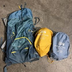 Backpack And sleeping bag