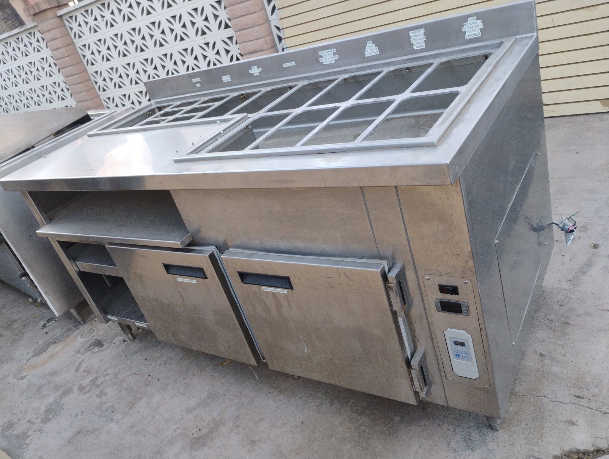 Restaurant, Equipment Built In refrigerated prep table and soup bar