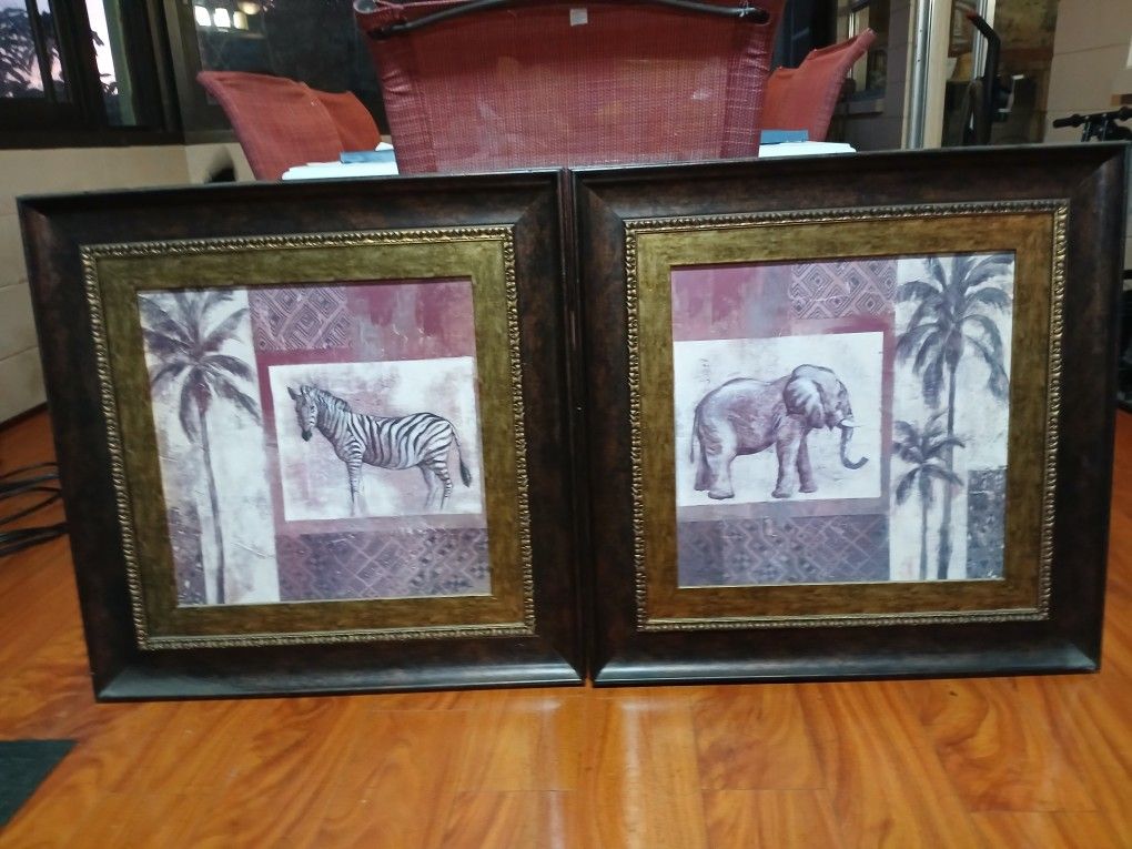 24"X24" Large Safari Pictures