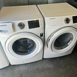Samsung Front Load Washer And Stackable Gas Dryer Set 