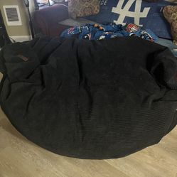 Great Condition Big 6” Black Beanbag Chair Moving Needs To Go Great Deal 