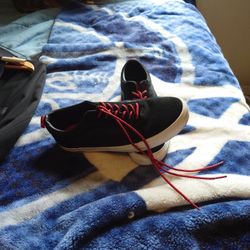 Vans Shoes Black And Red