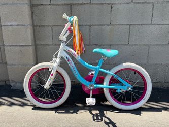Schwinn Iris 16” Girls Bike - Training Wheels, New Brakes, Ages 4-6 - $30”