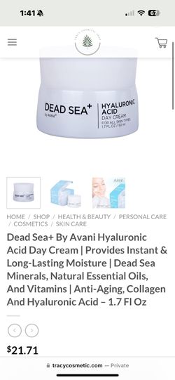Avani Dead Sea Hyaluronic Acid Day Cream