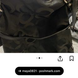 Signature Black Coach Bag 