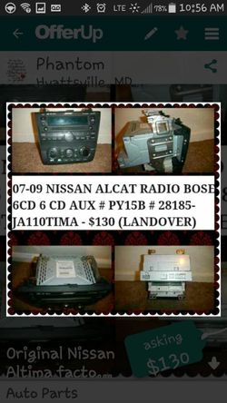 07-09 Nissan Altima factory radio Bose