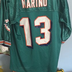 Vintage Dan Marino Miami Dolphins #13 Starter Authentic NFL Jersey Men's XL Teal