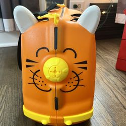 Ride N' Roll Tiger Ride On Baby Kid Luggage Suitcase