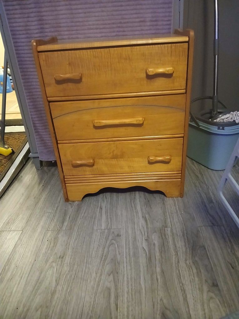 Solid Maple 3 Drawer Stand