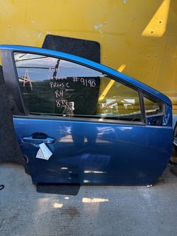 Toyota Prius C Front Door Blue Passenger Side RH 2012 - 2019 ; J455