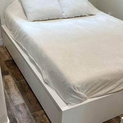 Queen size mattress and bed frame