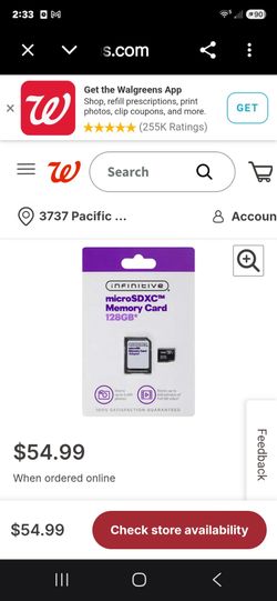 Infinitive 128GB microSDXC Memory Card