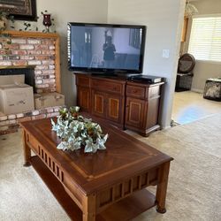 Coffee Table And Entertainment Center