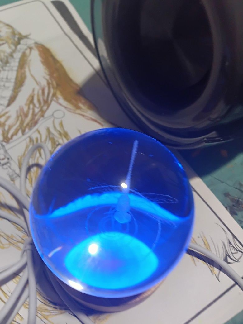 Night Light Dragonfly And Circle Crystal Ball Night Light