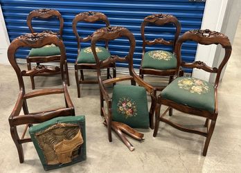 Six Antique Dining Chairs