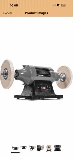XtremepowerUS 6" Bench Buffer Polisher, 1/2 HP Bench Polishing Machine, Heavy-Duty Metal Buffer Grinder with Dual Buffing Wheels for Stainless Steel, 