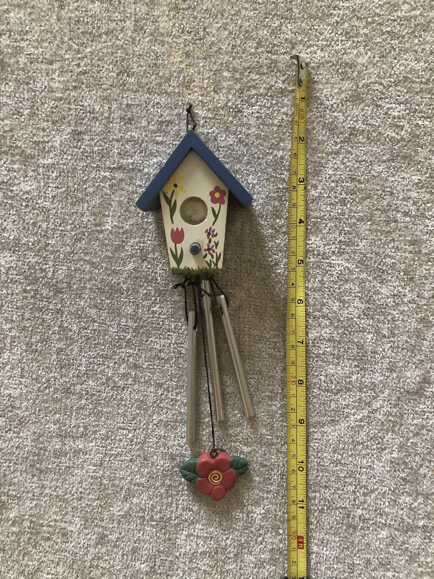 Birdhouse wind chime.