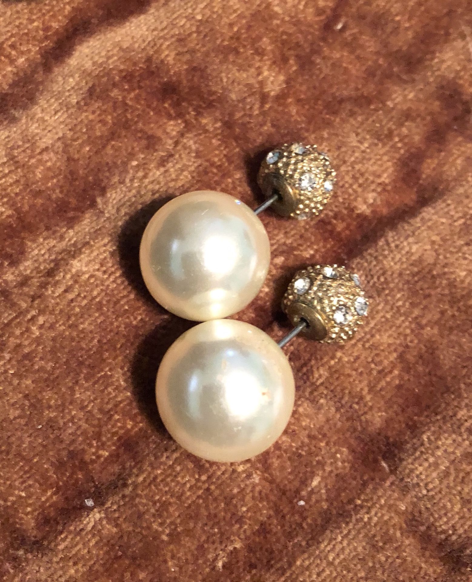 Large Pearl double earrings