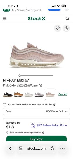 Nike Air Max 97 Pink Oxford (2022) (Women's) size 7