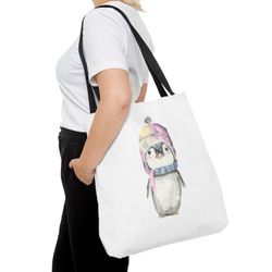 Winter Penguin Tote Bag