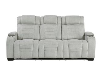 Ronan Light Gray Double Reclining Sofa