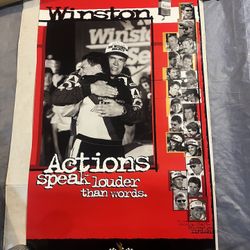 NASCAR The Winston Select May 18, 1996 poster featuring Darrell  Waltrip and Michael Waltrip at Charlotte motor speedway