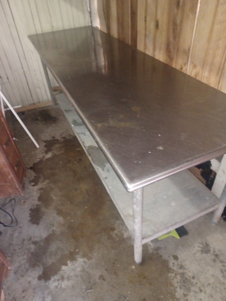 7foot 33 Inch Stainless Steel Table