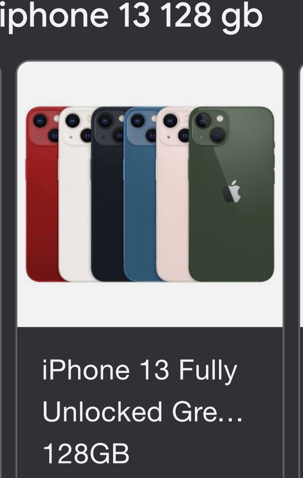 FACTORY UNLOCKED IPHONES 13 128 Gb