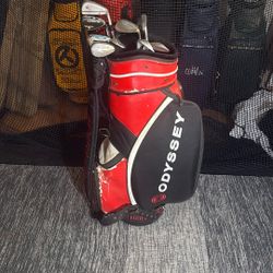 Odyssey Staff Bag And Miscellaneous Clubs