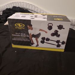 Athletic Works 5-in-1 40-LB Adjustible Weight Set